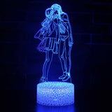 HULIANFU Romantic Love 3D Lamp Heart-Shaped Balloon Acrylic LED Night Light Room Decor Table Lamp Birthday Holiday Valentines Day Gift