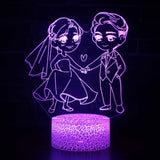 HULIANFU Romantic Love 3D Lamp Heart-Shaped Balloon Acrylic LED Night Light Room Decor Table Lamp Birthday Holiday Valentines Day Gift