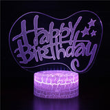 HULIANFU Romantic Love 3D Lamp Heart-Shaped Balloon Acrylic LED Night Light Room Decor Table Lamp Birthday Holiday Valentines Day Gift
