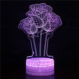 HULIANFU Romantic Love 3D Lamp Heart-Shaped Balloon Acrylic LED Night Light Room Decor Table Lamp Birthday Holiday Valentines Day Gift