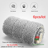 HULIANFU Mop magic Floor Squeeze squeeze mop with bucket flat bucket rotating mop for wash floor house home cleaning cleaner easy