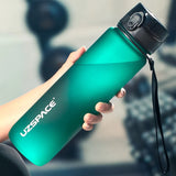 HULIANFU New 500/800/1000ml Sports Water Bottle BPA Free Portable Leak-proof Shaker bottle Plastic Drinkware Tour Gym Free Shipping items
