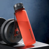 HULIANFU New 500/800/1000ml Sports Water Bottle BPA Free Portable Leak-proof Shaker bottle Plastic Drinkware Tour Gym Free Shipping items
