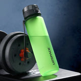 HULIANFU New 500/800/1000ml Sports Water Bottle BPA Free Portable Leak-proof Shaker bottle Plastic Drinkware Tour Gym Free Shipping items