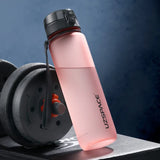 HULIANFU New 500/800/1000ml Sports Water Bottle BPA Free Portable Leak-proof Shaker bottle Plastic Drinkware Tour Gym Free Shipping items