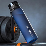 HULIANFU New 500/800/1000ml Sports Water Bottle BPA Free Portable Leak-proof Shaker bottle Plastic Drinkware Tour Gym Free Shipping items