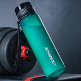 HULIANFU New 500/800/1000ml Sports Water Bottle BPA Free Portable Leak-proof Shaker bottle Plastic Drinkware Tour Gym Free Shipping items