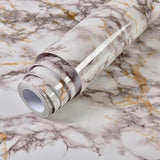 HULIANFU Wokhome Self Adhesive PVC Waterproof Oil-Proof Marble Wallpaper Contact Paper Wall Bathroom Kitchen Furniture Renovation Sticker