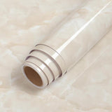 HULIANFU 2023 Wokhome Self Adhesive PVC Waterproof Oil-Proof Marble Wallpaper Contact Paper Wall Bathroom Kitchen Furniture Renovation Sticker