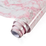 HULIANFU 2023 Wokhome Self Adhesive PVC Waterproof Oil-Proof Marble Wallpaper Contact Paper Wall Bathroom Kitchen Furniture Renovation Sticker