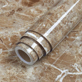 HULIANFU Wokhome Self Adhesive PVC Waterproof Oil-Proof Marble Wallpaper Contact Paper Wall Bathroom Kitchen Furniture Renovation Sticker