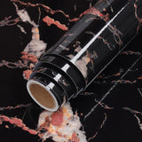 HULIANFU Wokhome Self Adhesive PVC Waterproof Oil-Proof Marble Wallpaper Contact Paper Wall Bathroom Kitchen Furniture Renovation Sticker