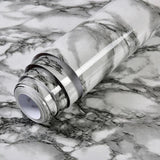 HULIANFU Wokhome Self Adhesive PVC Waterproof Oil-Proof Marble Wallpaper Contact Paper Wall Bathroom Kitchen Furniture Renovation Sticker
