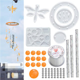 HULIANFU Wind Chimes Handmade Silicone Mold DIY Craft Windchimes Rainbow Maker Window Hanging Suncatcher Resin Mold for Home Decoration