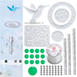 HULIANFU Wind Chimes Handmade Silicone Mold DIY Craft Windchimes Rainbow Maker Window Hanging Suncatcher Resin Mold for Home Decoration