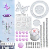 HULIANFU Wind Chimes Handmade Silicone Mold DIY Craft Windchimes Rainbow Maker Window Hanging Suncatcher Resin Mold for Home Decoration
