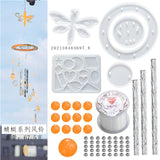 HULIANFU Wind Chimes Handmade Silicone Mold DIY Craft Windchimes Rainbow Maker Window Hanging Suncatcher Resin Mold for Home Decoration