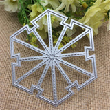 HULIANFU Metal dies craft Wind chimes Geometry Metal Cutting Dies Stencil Scrapbooking Photo Album Card Paper Embossing Craft DIY
