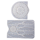 HULIANFU Large Size Dream Catcher Resin Molds DIY Epoxy Resin Wall Decoration Wind Chime Silicone Molds