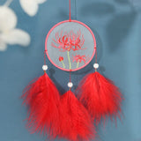 HULIANFU Rabbit Diy Embroidery Cross-stitch Wind Chimes Dreamcatcher Accessories Needlework Crafts for Adults Jewelry Material Package