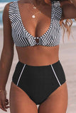 hulianfu Striped Two-piece Swimsuit