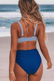 hulianfu Striped Two-piece Swimsuit