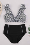 hulianfu Striped Two-piece Swimsuit